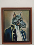 F&S Gift Store Custom Pet Portrait Dog Painting, Oil Canvas Wall Art - Pet Dog Cat In Human Clothes