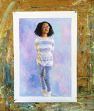 F&S Gift Store 100% hand painted commission portrait painting , paint from digital photos/images , custom portrait oil painting