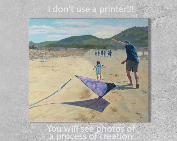 F&S Gift Store Custom oil portrait, Gift for dad, Oil painting portrait, Custom oil painting on canvas, Family portrait, Custom child painting