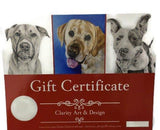 F&S Gift Store Custom Pet Portrait Dog Painting Gift Certificate, dog lover gifts, Dog Drawing, Graphite Drawing, Pet art