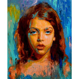 F&S Gift Store Portrait painting, Custom abstract wall art, hand painted in vibrant, bright colors