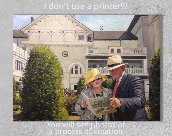 Personalized Oil Painting From Photos, handcraft art on Canvas-Show Case RBI102336-24