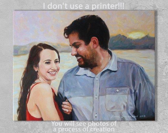 Personalized Oil Painting From Photos, handcraft art on Canvas-Show Case DEL100623-24