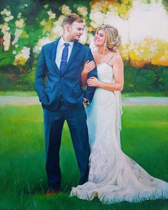 Personalized Oil Painting From Photos, handcraft art on Canvas-Show Case FTK102058-24