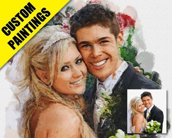 Personalized Oil Painting From Photos, handcraft art on Canvas-Show Case CNS101621-30