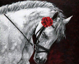 F&S Gift Store Custom Painted Equine Portraits - Horse and Rider Portrait - Horse Painting from your Photo - Portraits by NC