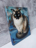 F&S Gift Store Siamese cat art Custom cat portrait, Pet portrait for order, Custom cat painting, Cat portrait, Custom pet portrait, Cat lover Pet memorial