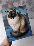 F&S Gift Store Siamese cat art Custom cat portrait, Pet portrait for order, Custom cat painting, Cat portrait, Custom pet portrait, Cat lover Pet memorial