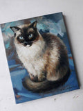 F&S Gift Store Siamese cat art Custom cat portrait, Pet portrait for order, Custom cat painting, Cat portrait, Custom pet portrait, Cat lover Pet memorial