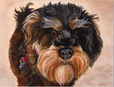 F&S Gift Store Personalized Custom Pet Portrait Oil Painting from a Photograph by Hummingbird Arts perfect for dog lovers and pet memorials