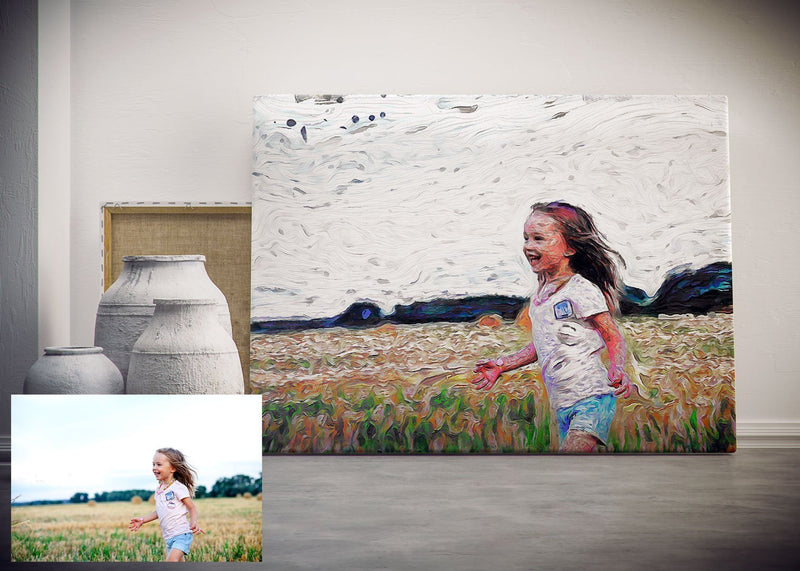 Personalized Oil Painting From Photos, handcraft art on Canvas-Show Case NAD101965-48