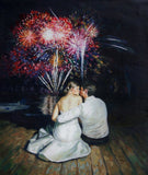 F&S Gift Store 2nd Anniversary Gift Oil Painting from Your Wedding Photos (Cotton Canvas)