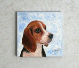 F&S Gift Store Custom Dog Portrait Painting from Photo Commission Cat Personalized Pet Gifts Original Artwork Painting on Canvas