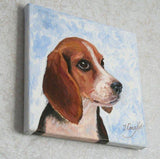 F&S Gift Store Custom Dog Portrait Painting from Photo Commission Cat Personalized Pet Gifts Original Artwork Painting on Canvas