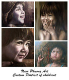 F&S Gift Store Custom portrait of childrent from photo, An original oil painting from photo|Portrait painting|Canvas art|Gift for mom| Anniversary's gift