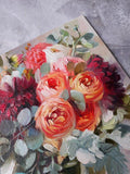 F&S Gift Store Bridal flowers portraits painting canvas original art Custom wedding bouquet painting Anniversary gift for her Romantic memory Flowers