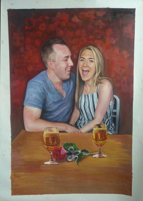 F&S Gift Store Custom handmade portrait oil painting on canvas realistic from photo