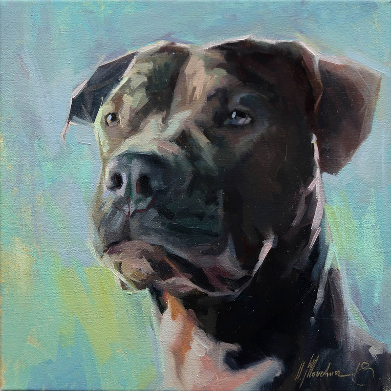 F&S Gift Store Costom pet portrait, Pet oil painting, Dog artwork, Dog oil portrait, Dog memorial, Custom oil painting, Pet memorial picture, Original Art
