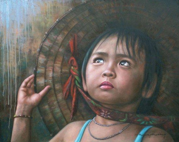 Personalized Oil Painting From Photos, handcraft art on Canvas-Show Case HHM100606-24