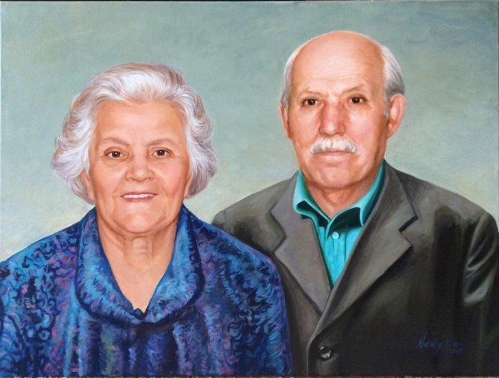 Personalized Oil Painting From Photos, handcraft art on Canvas-Show Case HSJ102386-24
