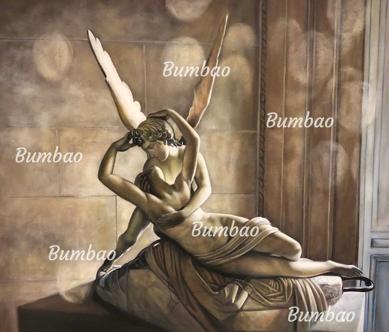 F&S Gift Store Cupid Hand-Painted, Art, Decor, Custom Portrait, Painting From Photo, Portrait Family, Masterpiece, Cuadro al óleo, Peinture à l'huile