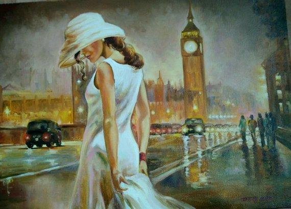 Personalized Oil Painting From Photos, handcraft art on Canvas-Show Case KRM101923-24
