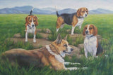 F&S Gift Store Custom Personalized Christmas Gift Original Pet Dog Animal Portrait Painting Oil on Canvas Jennifer Berry Fine Art detailed realistic signed