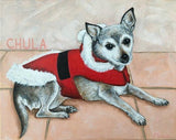 F&S Gift Store Pet Portrait "Chula" Original Oil 8x10 custom painting sample, dog art, hand painted pet painting, dog painting, pet memorial art, oil art