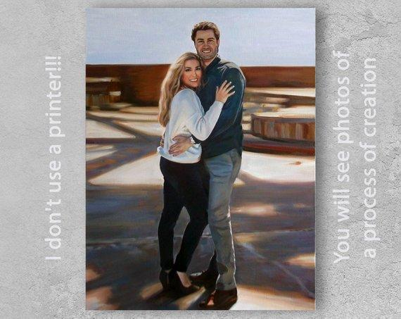 Personalized Oil Painting From Photos, handcraft art on Canvas-Show Case CHS101495-24