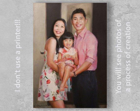 Personalized Oil Painting From Photos, handcraft art on Canvas-Show Case EFG101401-48