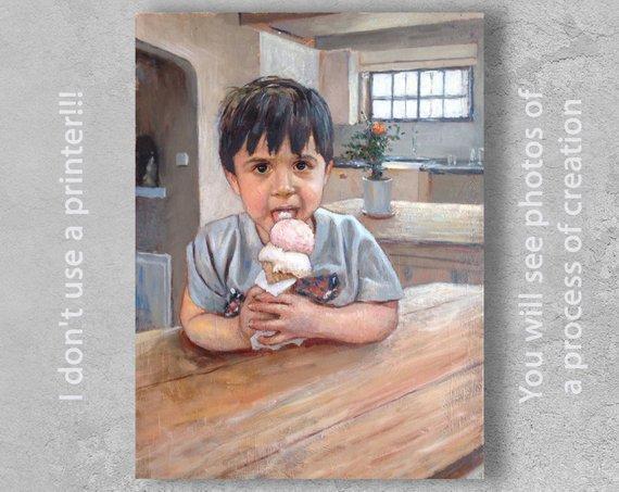 Personalized Oil Painting From Photos, handcraft art on Canvas-Show Case TIH102433-24