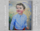 F&S Gift Store Custom canvas art, Oil portrait, Custom kid portrait, Family painting, Custom painting, Child portrait, Gift for dad, Gift for mom