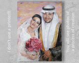 F&S Gift Store Custom family portrait, Custom couple portrait, Mom gift, Commission art, Wedding gift, Gift for wife, Wedding painting from photo