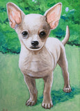 F&S Gift Store Pet Portrait "Chalupa" Original Oil 5x6 Custom Pet Sample Painting, dog art, little pet painting, dog painting, pet memorial art, Realism