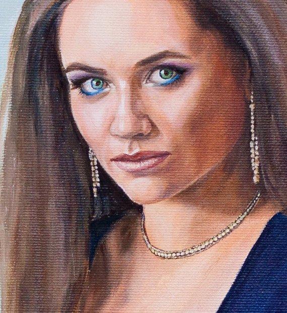 F&S Gift Store Portrait from photo custom personalized original oil painting 12x16 inches