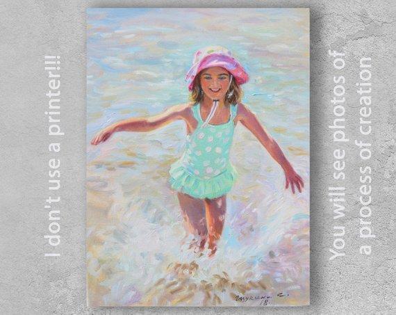 F&S Gift Store Custom oil portrait, Child portrait, Made to order painting, Custom oil painting from a photo, Custom baby portrait, Oil painting custom