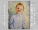 F&S Gift Store Photo to painting, Customized painting, Custom kid portrait, Customized portrait, Child portrait, Personalized gift, Anniversary gift