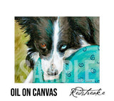 F&S Gift Store Original Custom Commission OIL on CANVAS portrait painting by Redstreake animal portrait