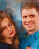 F&S Gift Store Custom Portrait Couple Portrait on Canvas Digital Oil Painting Family Portrait frpm Photo Anniversary Gift Commissiom Portrait