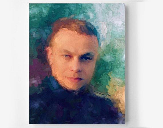 F&S Gift Store Commission Portrait From Photo Portrait on Canvas Digital Oil Painting Family Portrait Christmas Gift for Him Custom Portrait