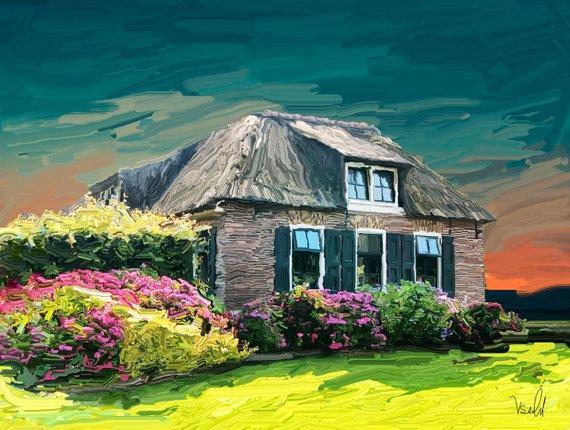 Personalized Oil Painting From Photos, handcraft art on Canvas-Show Case TFK100780-48
