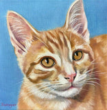 F&S Gift Store 6" x 6" Custom Pet Portrait Oil Painting - gift for animal lovers, dog art, cat lady gift