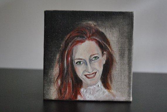 F&S Gift Store commissioned PORTRAITS,customised OIL PAINTING on natural canvas, small size portraits