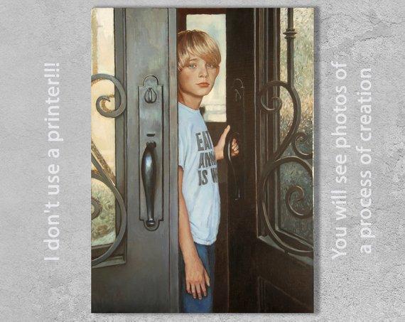 Personalized Oil Painting From Photos, handcraft art on Canvas-Show Case TSB100595-12