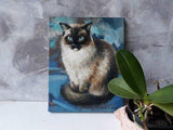 F&S Gift Store Siamese cat art Custom cat portrait, Pet portrait for order, Custom cat painting, Cat portrait, Custom pet portrait, Cat lover Pet memorial