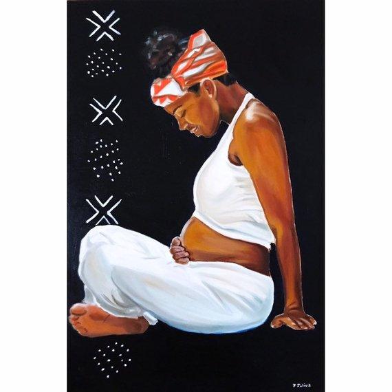 F&S Gift Store African American art, Black Art , contemporary art, African Art, Paintings, Original Painting, Original art, Potraits, Mother Painting, Art,