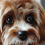 F&S Gift Store Cavapoo oil painting Original Home decor puppy portrait dog custom pet kids children nursery Art beige brown gray Animal Small cavoodle
