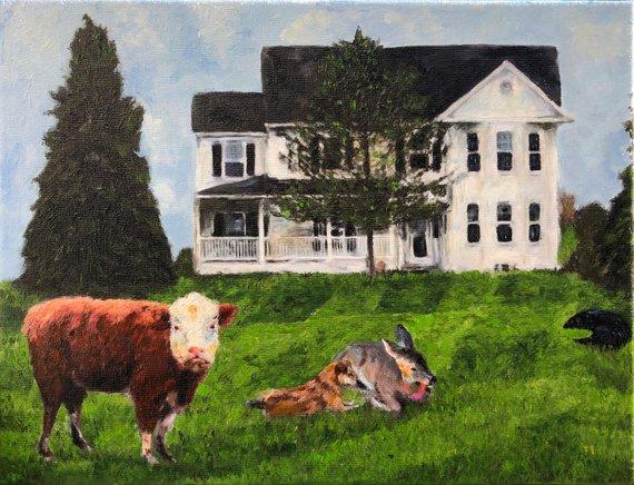 F&S Gift Store House Warming Gift, Custom Home Portrait, Personalized House Portrait, Custom Home Painting, Oil Painting Home, House Warming Painting