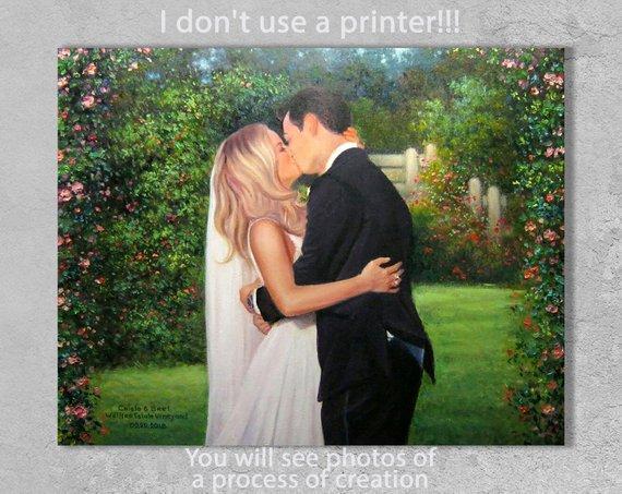 Personalized Oil Painting From Photos, handcraft art on Canvas-Show Case AAO102587-12
