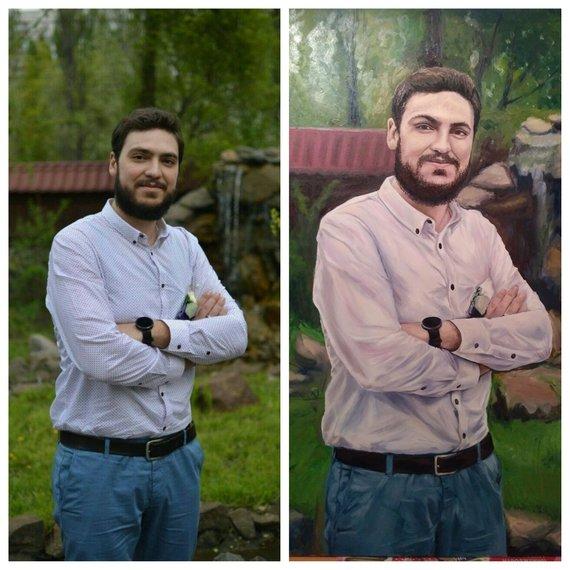 F&S Gift Store Portrait from your Photo Oil Painting on Canvas